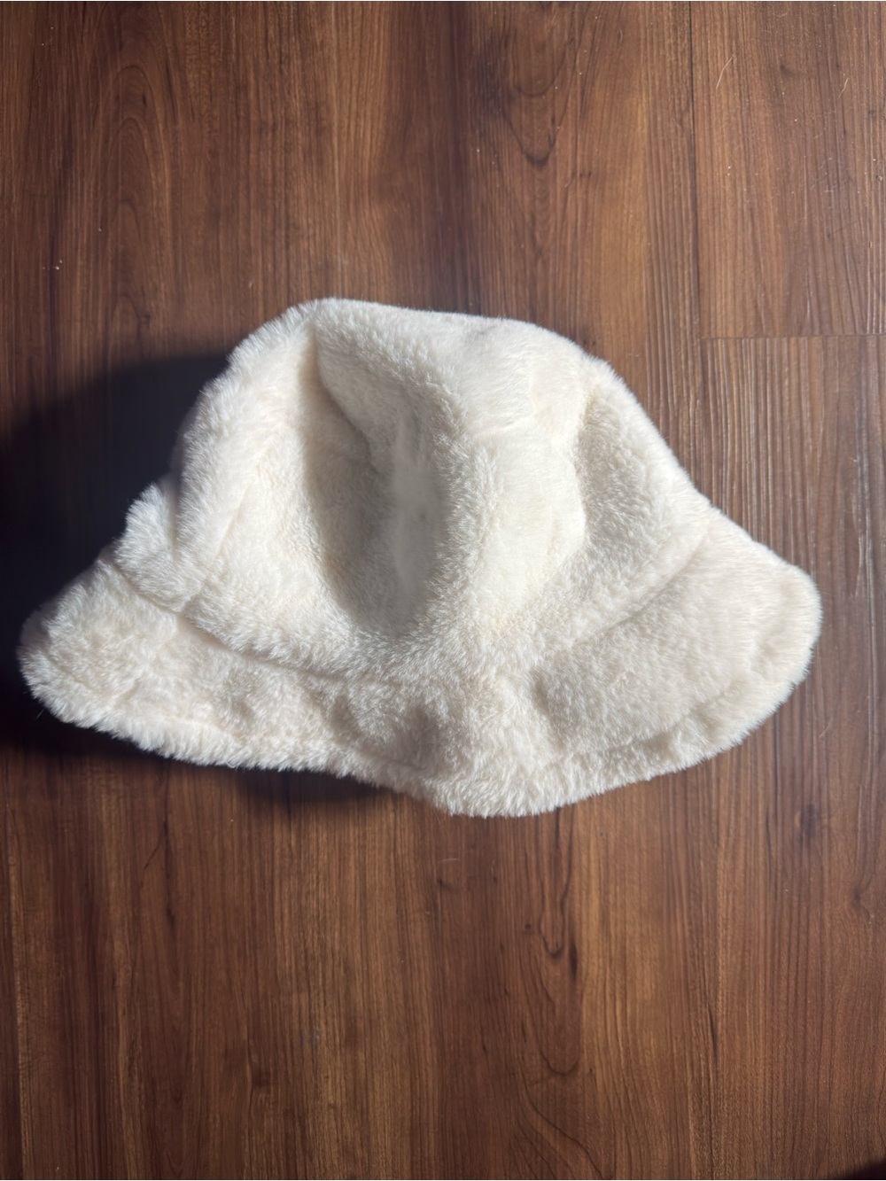 Cream Faux Fur Bucket Hat